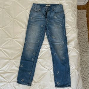Madewell Highrise Daisy Print jeans